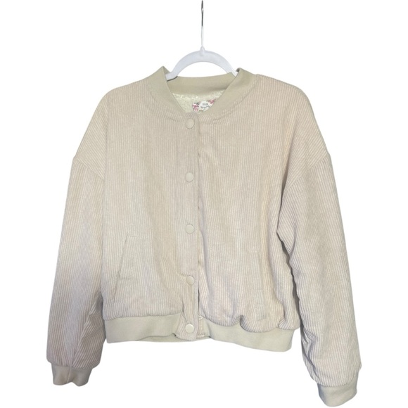 Pink Republic Cream Button-Up Corduroy Jacket - Picture 1 of 11